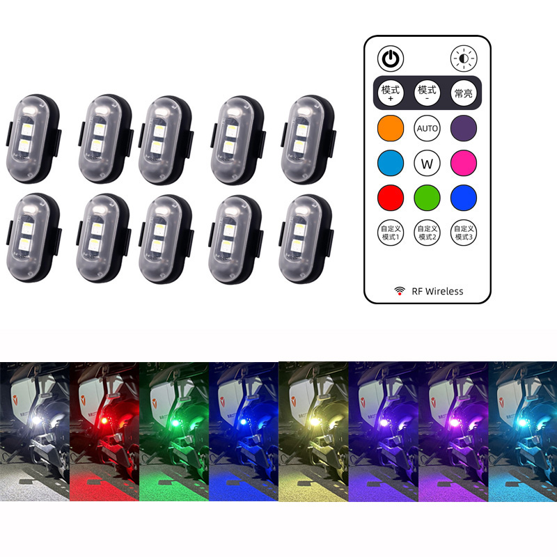 Drone Led Light - 10x 4x 8 Cores Sem Fio