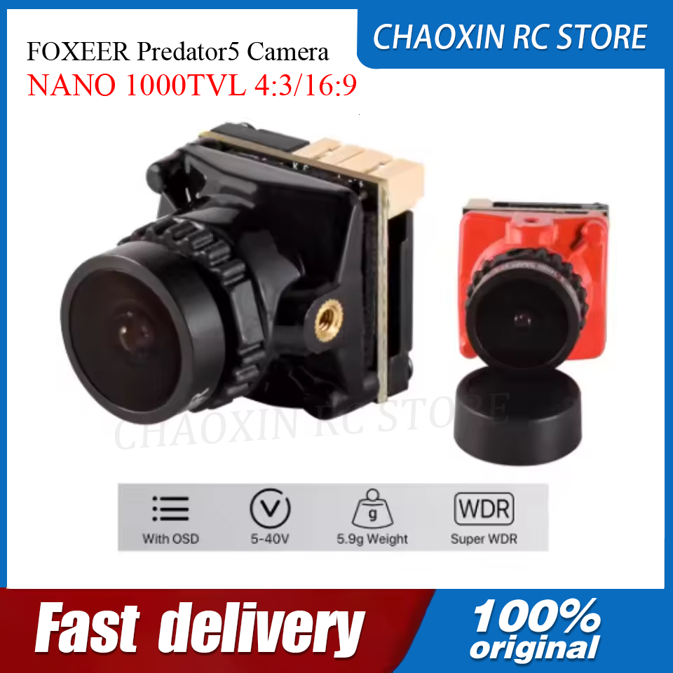Drone Battery - FOXEER Predator5 Câmera NANO 1000TVL 4:3/16:9
