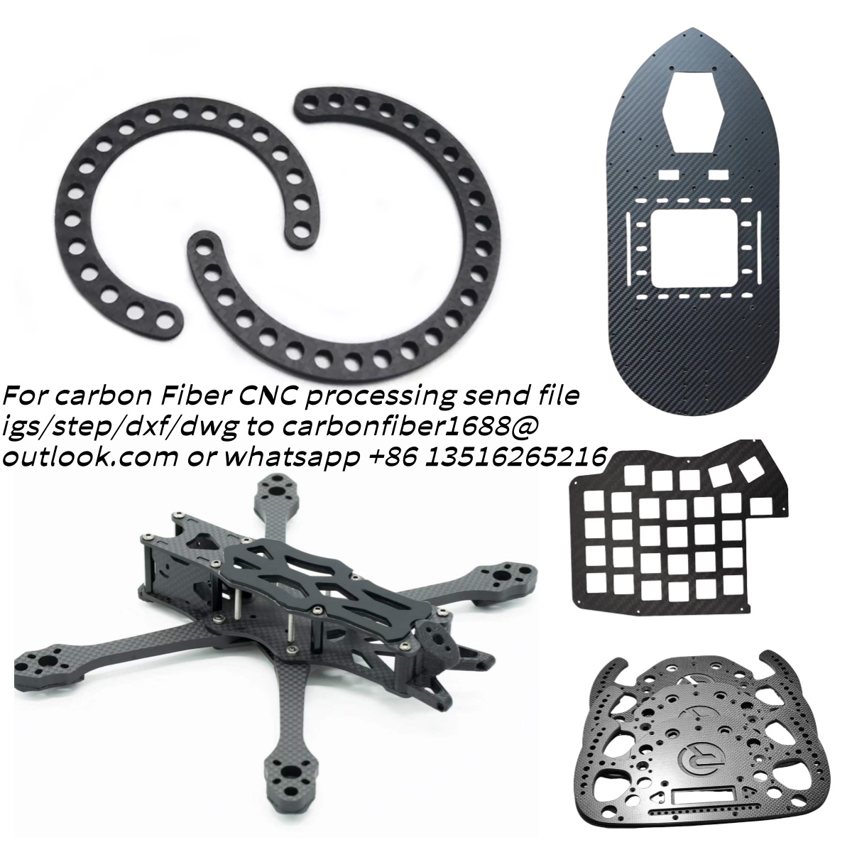 Drone Arm - Placa de Fibra de Carbono para