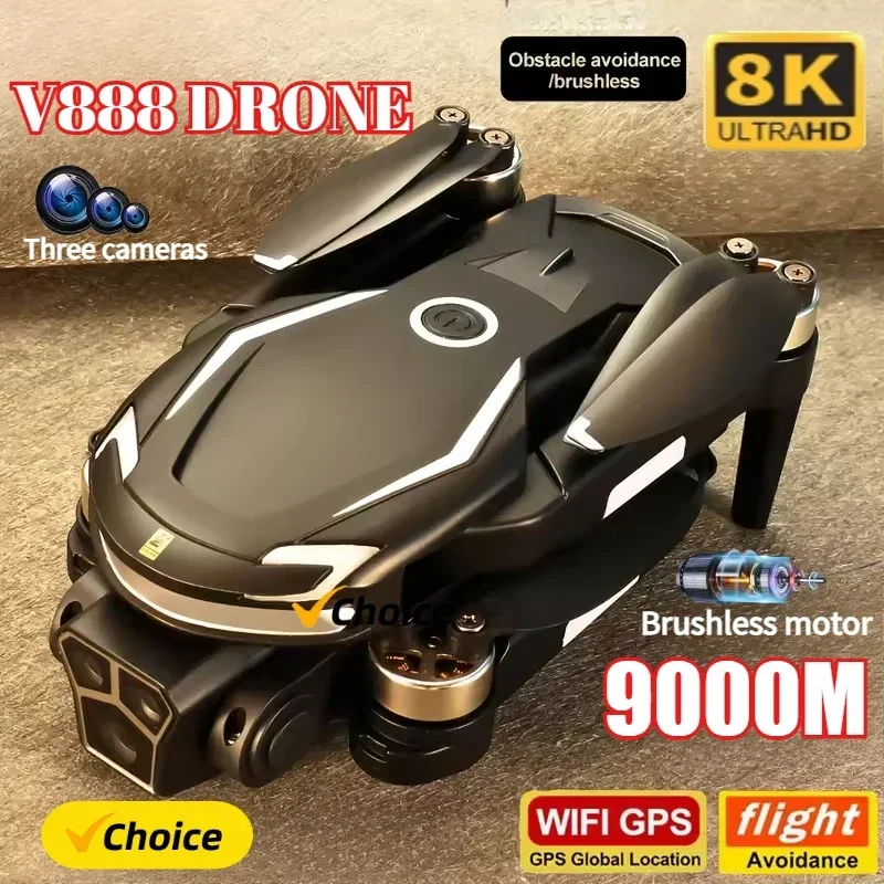 Drone Gps Mount - Novo Drone V888 8K GPS com