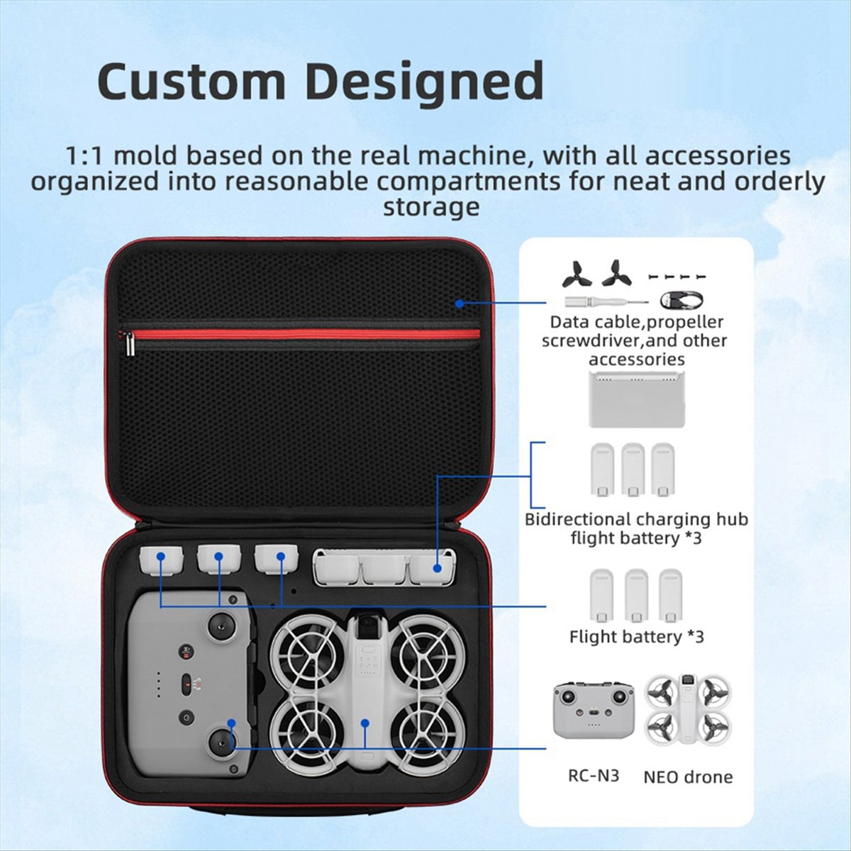 Drone Battery Strap - Bolsa de Transporte A43M para Drone