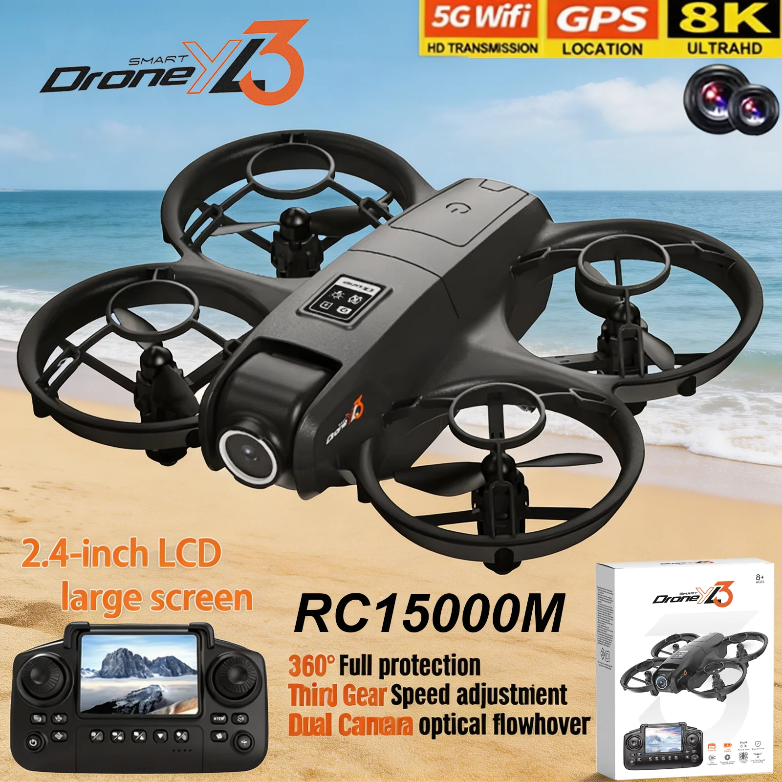 Drone Gps Mount - Novo Drone RC YL3 8K 1080P