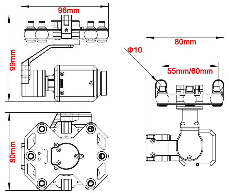Gimbal Tarot TL3T20 de 3 Eixos - Drone Gimbal avaliação e preço